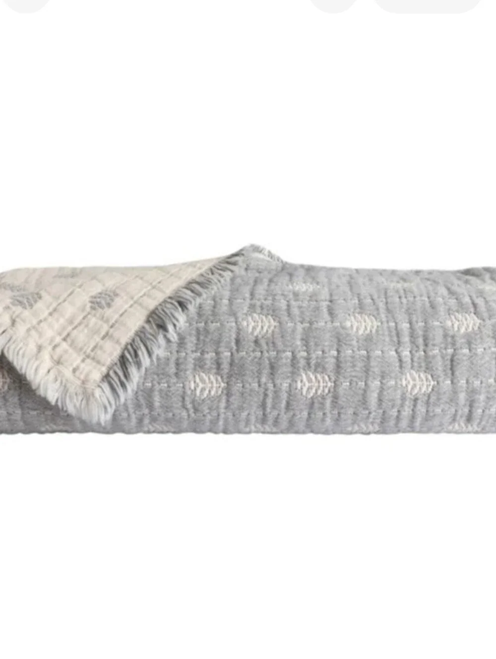 Reversible Cotton Throw Blanket 50x70, Brand New